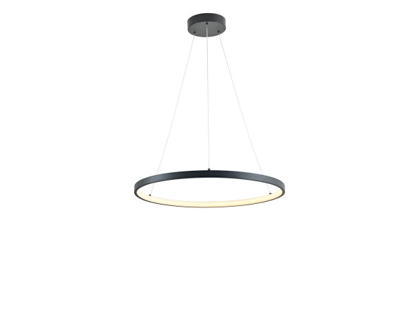 Hanglamp Zand Zwart 60cm 28W LED CCT 3 Kleur & 3 Stappen Dim – foto 7 – kavel bij XL Auctions