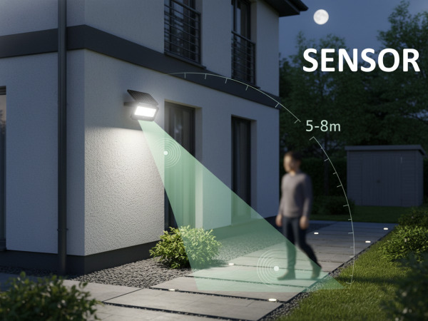 20x Solar 400lm LED 3in1 kleur CCT Breedstraaler met Sensor – foto 5 – kavel bij XL Auctions
