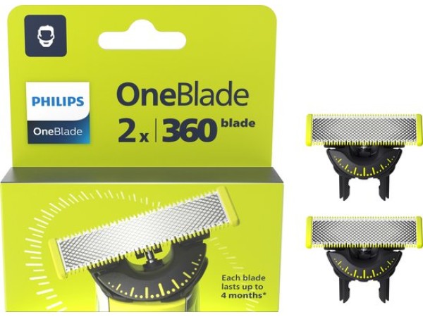 Philips OneBlade 360 Vervangmesjes - 2 stuks - QP420/50