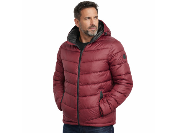 Cappuccino Italia Hooded Puffer Jacket Burgundy - XL – foto 3 – kavel bij XL Auctions