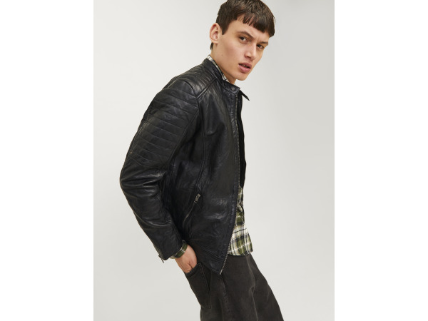 Jack & Jones Richard Leather Jacket Zwart - S – foto 3 – kavel bij XL Auctions
