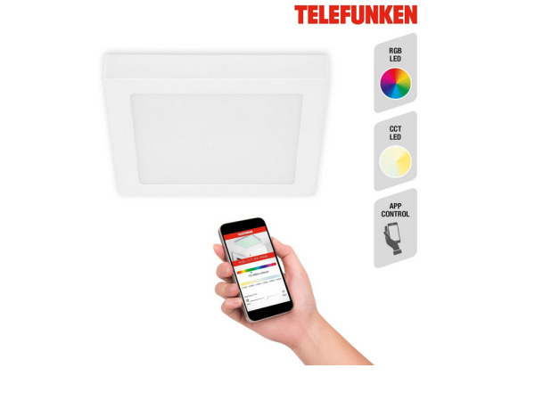 2X Plafondlamp TELEFUNKEN Virgo LED dimbaar WiFi RGBW 1800lm – foto 2 – kavel bij XL Auctions