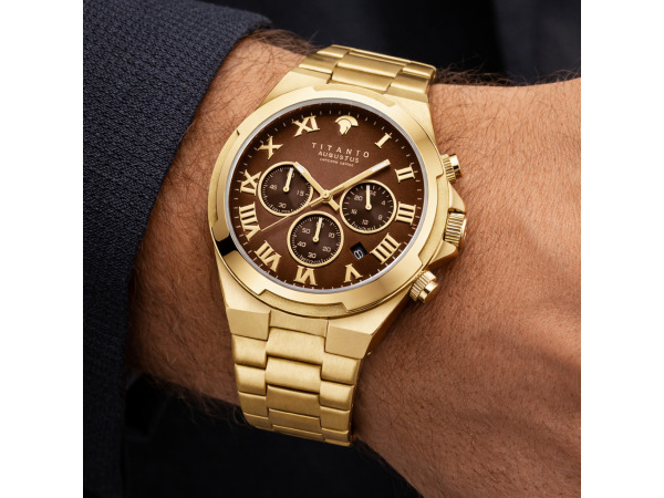 Titanio Horloge Augustus Goud 42mm – foto 2 – kavel bij XL Auctions