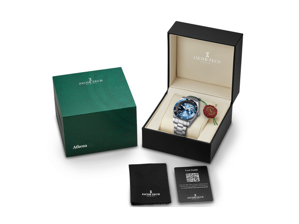 Jacob Zech Horloge Athena Zilver/Blauw 42mm – foto 2 – kavel bij XL Auctions