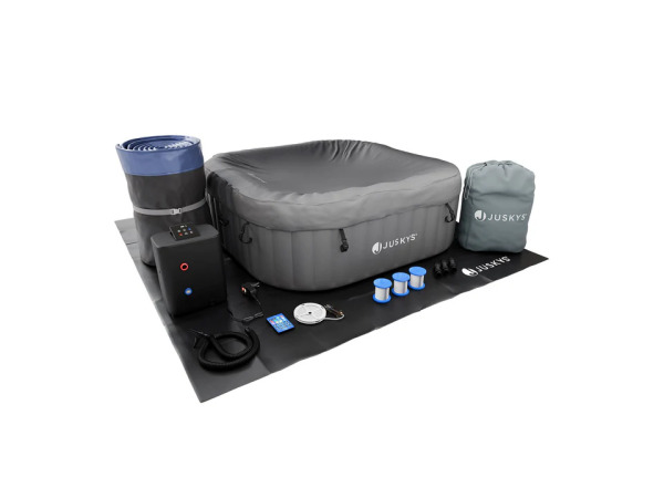 Opblaasbare Whirlpool - 4-6 personen - Grijs - Incl. LED – foto 4 – kavel bij XL Auctions