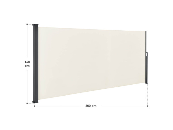 Windscherm / Zonnescherm Dubai - 500 x 160 cm - Beige – foto 8 – kavel bij XL Auctions
