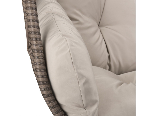 Juskys Polyrotan Dubbele Hangstoel Aria - Beige – foto 7 – kavel bij XL Auctions