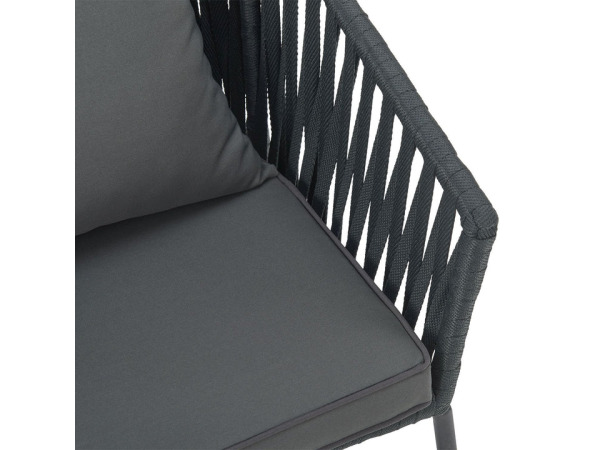 2 tuinstoelen met touwgaas - donkergrijs – foto 5 – kavel bij XL Auctions