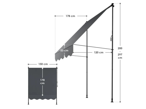Klemluifel Kapstadt - 150x120 cm - Grijs – foto 2 – kavel bij XL Auctions