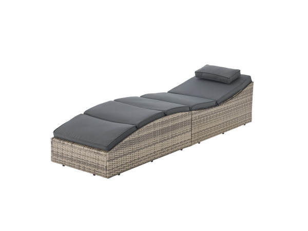 Ligbed / Zonnebed Lamia - Lichtgrijs - Polyrotan – foto 9 – kavel bij XL Auctions