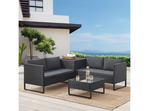 Loungeset / Tuinset Santorini - Polyrotan - Modulair – foto 2 – kavel bij XL Auctions