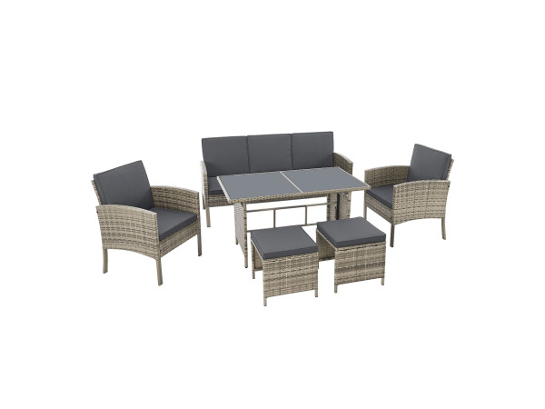 Loungeset / Tuinset Turijn - 7 personen - Polyrotan – foto 10 – kavel bij XL Auctions