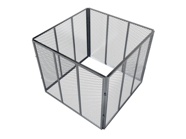 Metalen compostbak - Tuinafval - 450L - Zilver – foto 4 – kavel bij XL Auctions