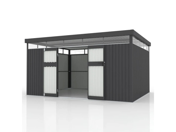 Metalen Gereedschapsschuur / Opbergschuur antraciet 12 m2 – foto 4 – kavel bij XL Auctions