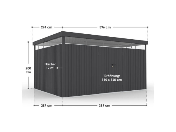 Metalen Gereedschapsschuur / Opbergschuur antraciet 12 m2 – foto 7 – kavel bij XL Auctions