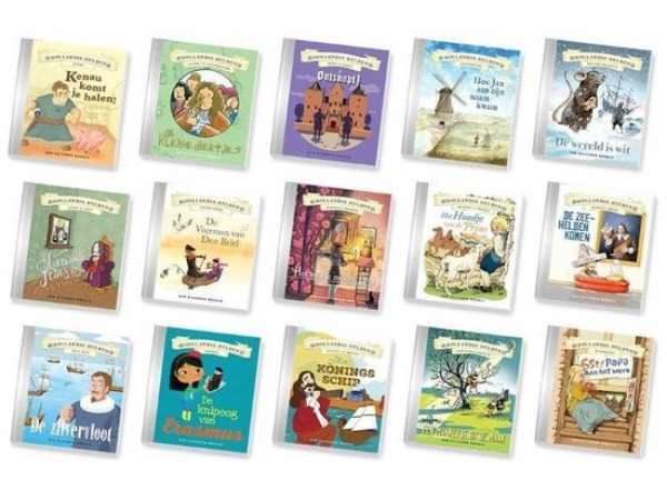 Hollandse Helden zilveren kinderboekjes set (15-delig)