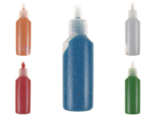Doos met 450 flesjes Glitterverf 5 kleuren – foto 3 – kavel bij XL Auctions