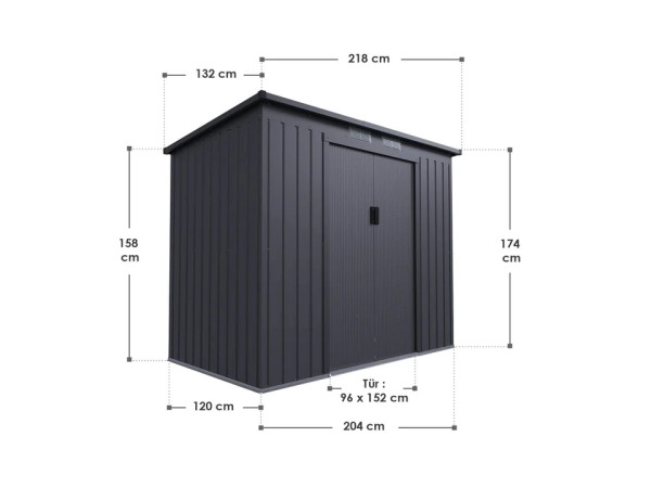 Metalen gereedschapsschuur / Tuinschuur / Berging M – foto 7 – kavel bij XL Auctions