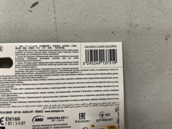 10x DeltaPlus ruimzichtbril Galeras Clear – foto 6 – kavel bij XL Auctions