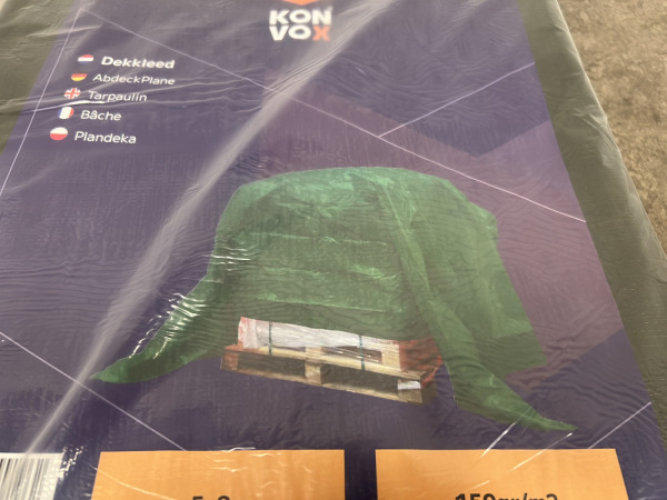 Konvox Dekkleed 5x8m 150gr/m2 groen – foto 2 – kavel bij XL Auctions