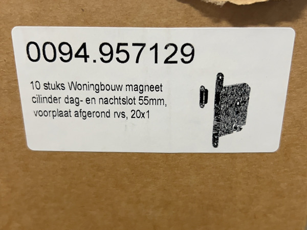 10x Intersteel cilinderslot met sluitplaat 55mm – foto 6 – kavel bij XL Auctions