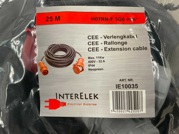 Interelek verlengkabel 25m H07RN-F – foto 6 – kavel bij XL Auctions