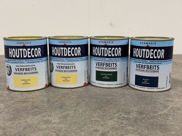 Hermadix verfbeits 750ml set 4-delig Houtdecor – foto 2 – kavel bij XL Auctions