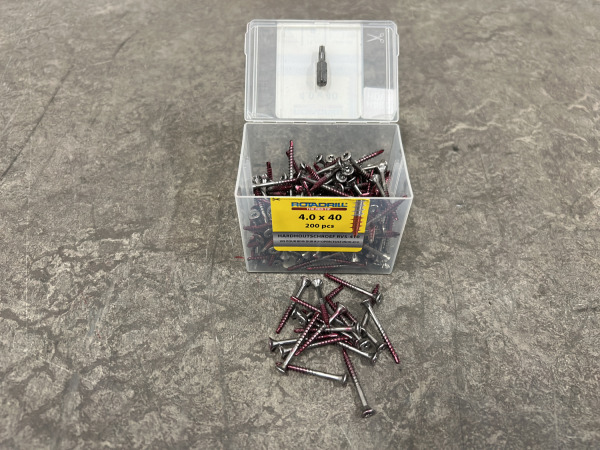 4x Rotadrill hardhoutschroeven ø4,0x40mm rvs 200-pack – foto 2 – kavel bij XL Auctions