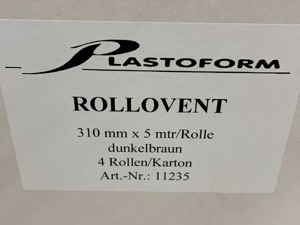 4x Plastoform Rollovent ondervorstrol 310mm (5m) donkerbruin – foto 4 – kavel bij XL Auctions