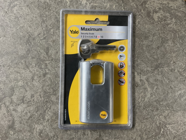 4x Yale hangslot staal afgesloten beugel 51mm – kavel bij XL Auctions