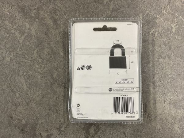 6x Yale hangslot 70mm messing YE1/70/137/1 – foto 2 – kavel bij XL Auctions