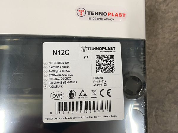 5x Tehnoplast verdeelkast N12-C/P IP40 – foto 5 – kavel bij XL Auctions