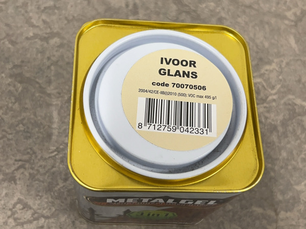 6x Metalgel 3-in-1 lak ivoor glans 750ml – foto 5 – kavel bij XL Auctions