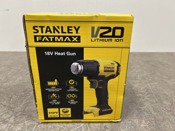 Stanley heteluchtpistool 18V body SFMCE530B-XJ – foto 6 – kavel bij XL Auctions