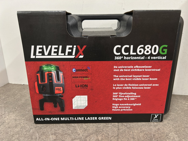 Levelfix kruislijnlaser groen set met statief CCL680G – foto 2 – kavel bij XL Auctions