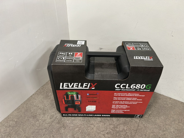 Levelfix kruislijnlaser groen set met statief CCL680G – foto 4 – kavel bij XL Auctions