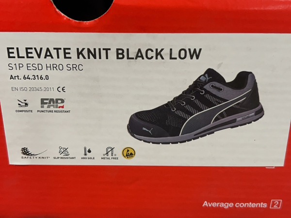 Puma veiligheidsschoen maat 39 S1P Elevate zwart – foto 8 – kavel bij XL Auctions