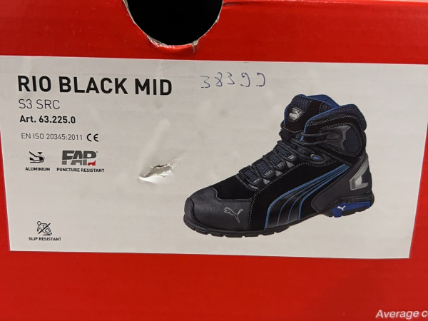 Puma veiligheidsschoen maat 39 S3 Rio blauw/zwart – foto 7 – kavel bij XL Auctions