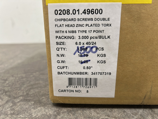 Doos Hoenderdaal spaanplaatschroef ø6×40mm TX25 – foto 4 – kavel bij XL Auctions