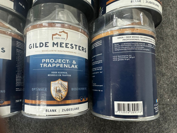 6x Gilde Meesters Project & Trappenlak blank zijdeglans – foto 2 – kavel bij XL Auctions