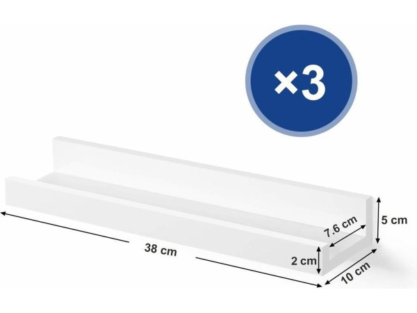 iBella Living wandplanken set van 3 wit – foto 3 – kavel bij XL Auctions