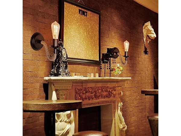 2x iBella Living vintage touwlamp muur – foto 3 – kavel bij XL Auctions