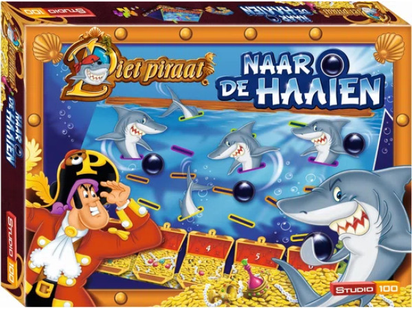 Naar de haaien Piet Piraat | Bordspel | Kinderspel – foto 2 – kavel bij XL Auctions