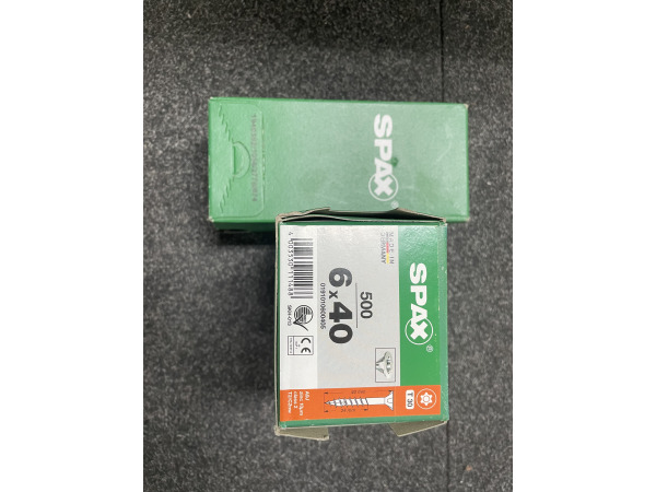 2x SPAX Universele Schroef 6x40 mm – 500 stuks WIROX – foto 2 – kavel bij XL Auctions