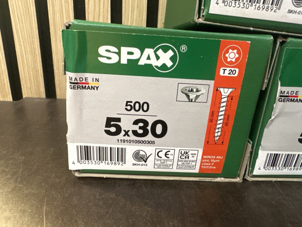3 Dozen SPAX Schroeven 5 x 30 mm – 1.500 stuks – T20 – foto 2 – kavel bij XL Auctions