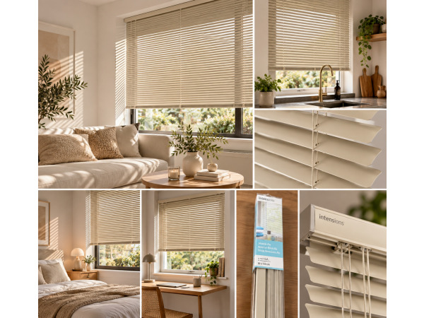 INT Venetian Blind Aluminum Plain Cream 25mm 80x130cm – foto 2 – kavel bij XL Auctions