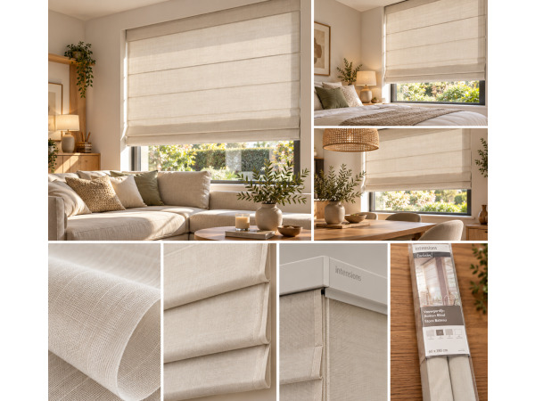 2x INTE Roman Blind DL Plain Luxury Cream 80x220cm – foto 2 – kavel bij XL Auctions