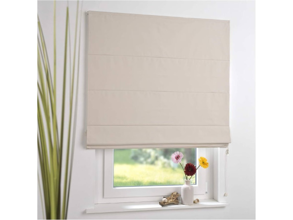 INT Roman Blind BO Plain Cream 60x180cm