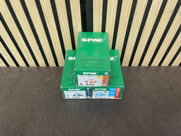 Partij SPAX Schroeven – 1.250 stuks – 4x30, 5x87 & 6x50 mm – foto 2 – kavel bij XL Auctions