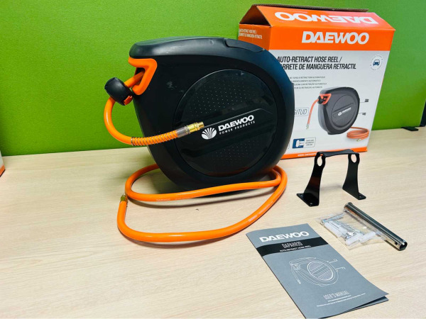 Daewoo luchtslanghaspel 20m automatisch oprolbaar DAPAHR20 – foto 2 – kavel bij XL Auctions